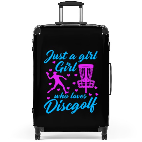 Girl Who Loves Disc Golf Vintage Ultimate Frisbee Suitcases