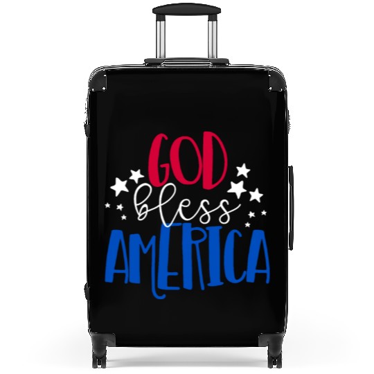 God Bless America Patriotic American 4th of Julygo Suitcases
