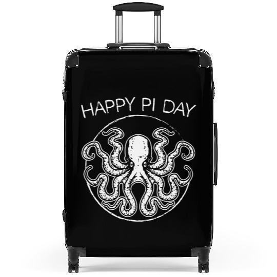 Happy Pi Day Suitcases Funny Math Geek Octopus