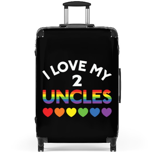 LBGT Flag Gay Pride Human Love my 2 Uncles Suitcases