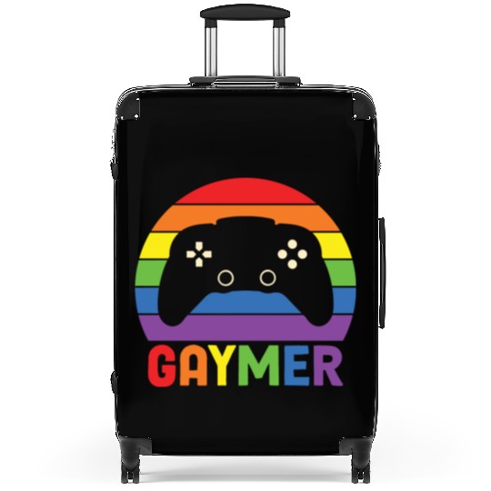 LBGT Flag Gay Pride Human Gaymer Gamer Suitcases