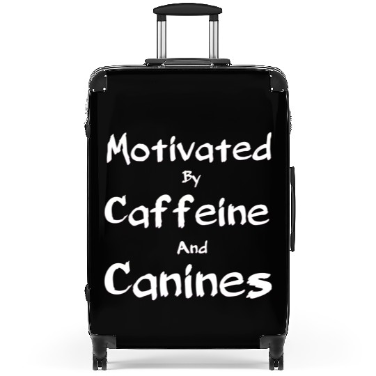 Motivated by caffeine and canines,coffee dog lover Suitcases