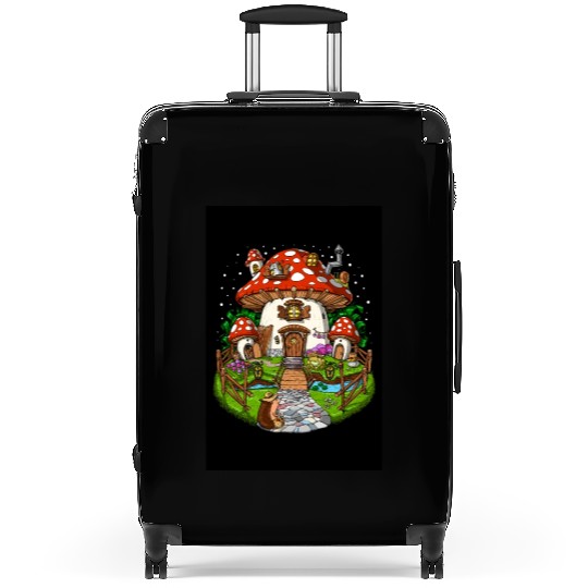 Forest Mushroom House Suitcases