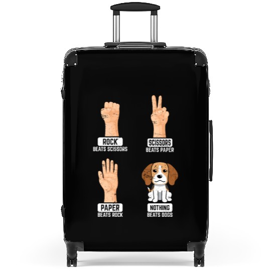 Rock Paper Scissors Dogs Funny Dog Lovers Pet Dog Suitcases