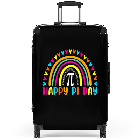 Rainbow Happy Pi Day Math Teacher boys girls Pi Suitcases