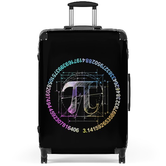Pi novelty circle watercolor Suitcases for Pi Day