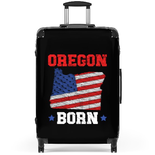 Oregon Born USA America Oregonians Travel Tourist Suitcases