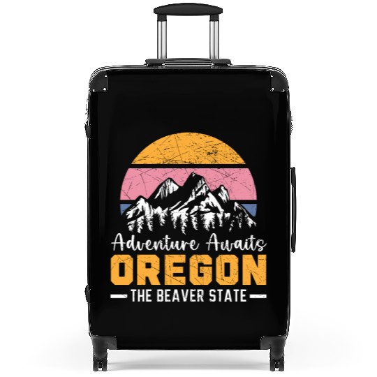 Adventure Awaits Oregon The Beaver State USA Suitcases