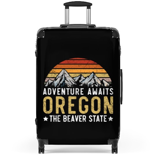 Adventure Awaits Oregon The Beaver State USA Suitcases
