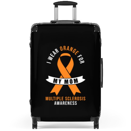 I Wear Orange For My Mom - Orange Ribbon MS Suitcases
