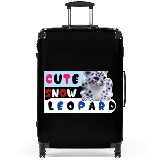 Cute Snow leopard |big cats Suitcases