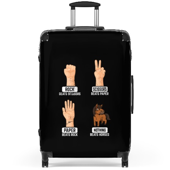 Rock Paper Scissors Nothing Beats Horses Horse Rid Suitcases