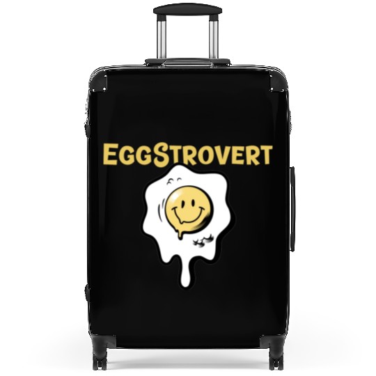 Eggstrovert Happy Extrovert Fried Egg Suitcases