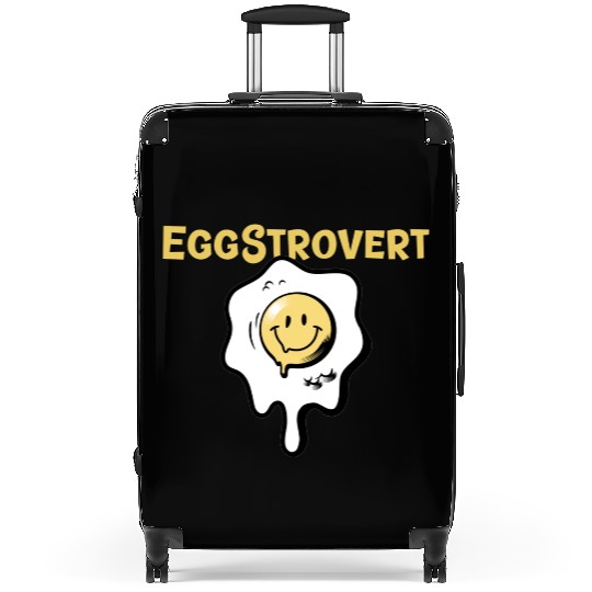 Eggstrovert Happy Extrovert Fried Egg Suitcases
