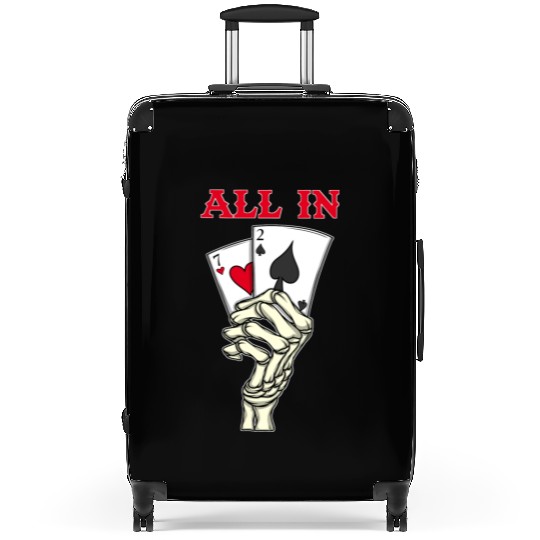 Poker Player Poker Cards 7 2 Skeleton Hand Poker Suitcases