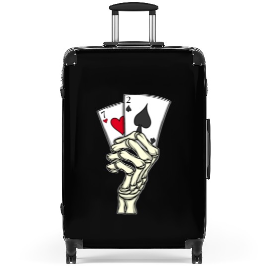 Poker Player Poker Cards 7 2 Skeleton Hand Poker Suitcases