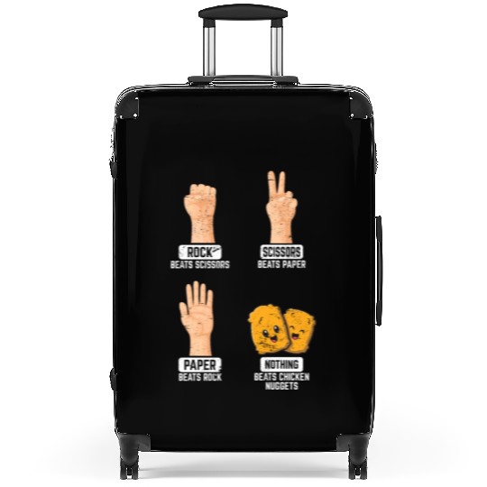 Rock Paper Scissors Nothing Beats Chicken Nuggets Suitcases