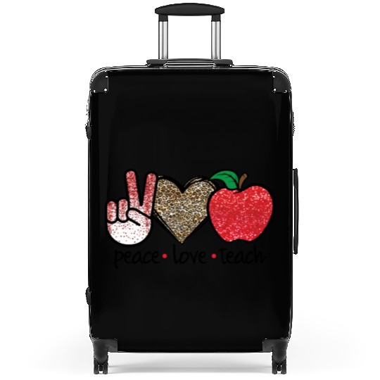 Peace Love Teach Back To School Teacher Gift Suitcases