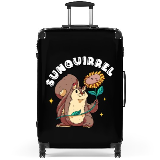 Sunquirrel Squirrel & Sunflower-Themed Leisure Suitcases
