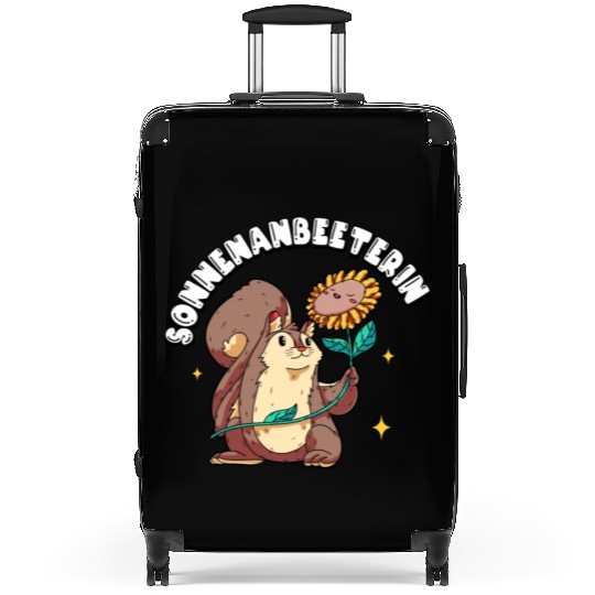 Sonnenanbeeterin Squirrel & Sunflower-Themed Suitcases