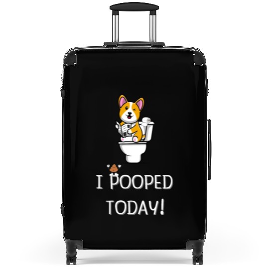 Funny I Pooped Today Funny dog Poop Birthday Suitcases
