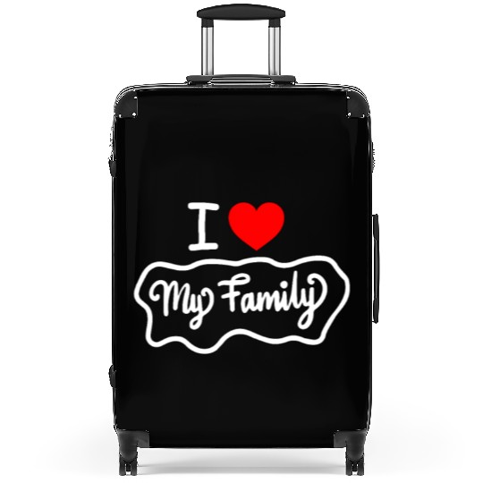 I Love My Family Funny design Classic Suitcases