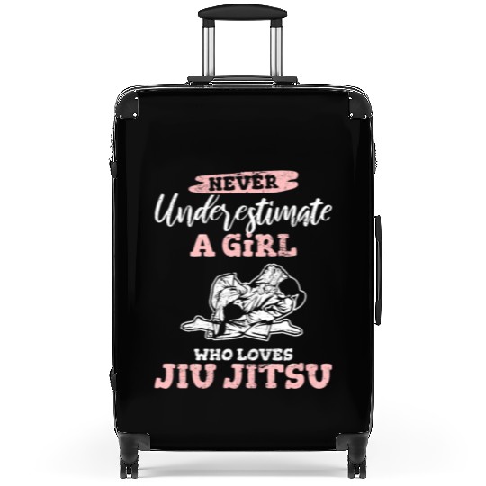 Never Underestimate A Girl Who Loves JiuJitsu BJJ Suitcases