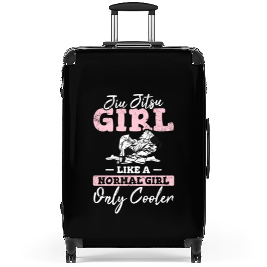 Cute Jiu Jitsu Girl BJJ Jiu-Jitsu Brazilian JiuJit Suitcases