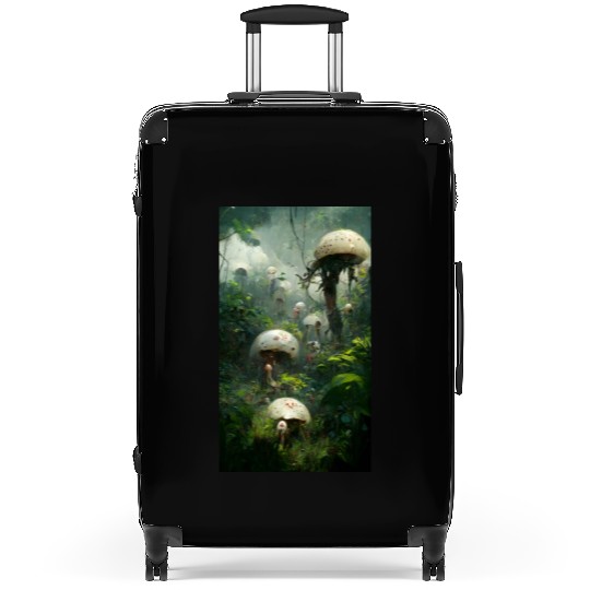 Mushrooms in the jungle. Unusual mushrooms in the Suitcases