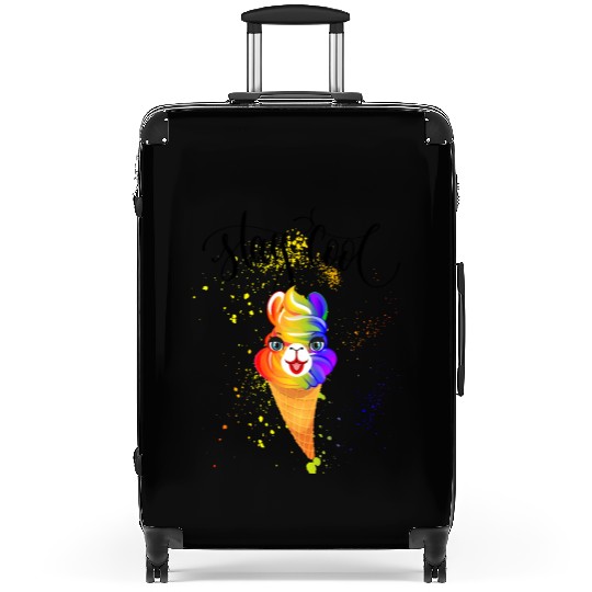 Alpaca LGBT Stay Cool Ice Rainbow Suitcases