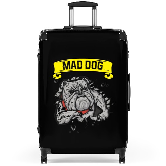 Mad dog pitbill lover Suitcases