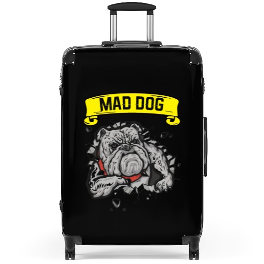 Mad dog pitbill lover Suitcases
