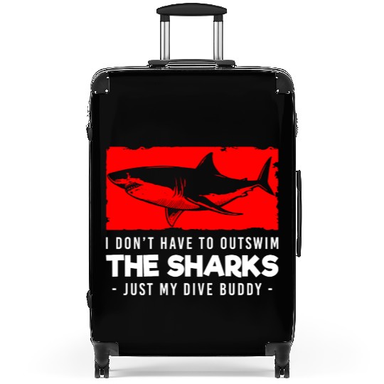 Great White Shark Ocean Swimming Suitcases