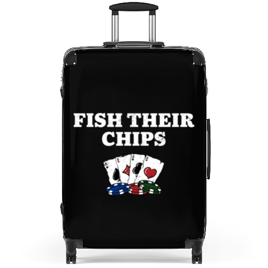 Fish Their Chips Casino Gambler Gambling Bettor Suitcases