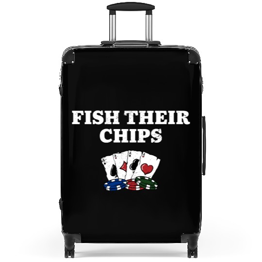 Fish Their Chips Casino Gambler Gambling Bettor Suitcases
