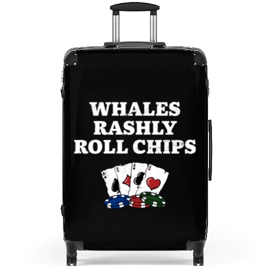 Whales Rashly Roll Chips Casino Poker Gambling Suitcases