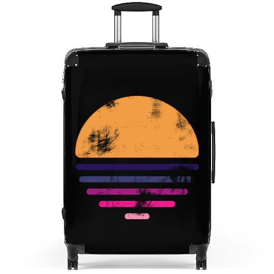 Retro Vintage Sunset Car Style Sun Sunshine Suitcases