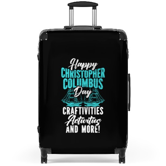 Happy Christopher Columbus Day Italian American Suitcases