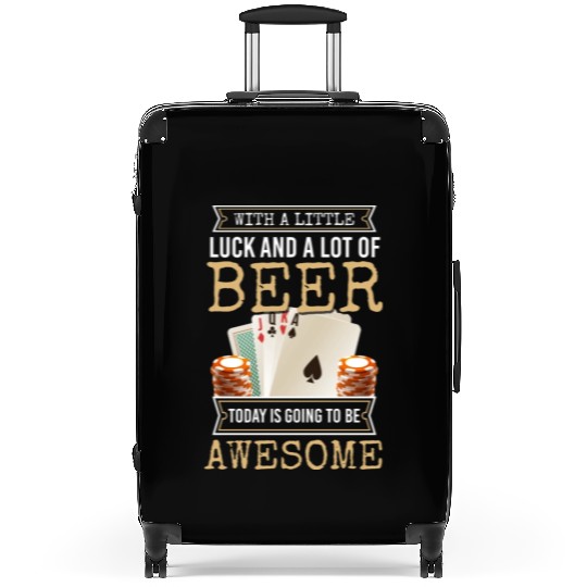 Cards Gambling Poker Face Suitcases