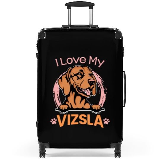 I Love My Vizsla Suitcases