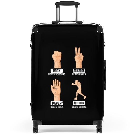 Rock Paper Scissors Nothing Beats Boxing Funny Box Suitcases