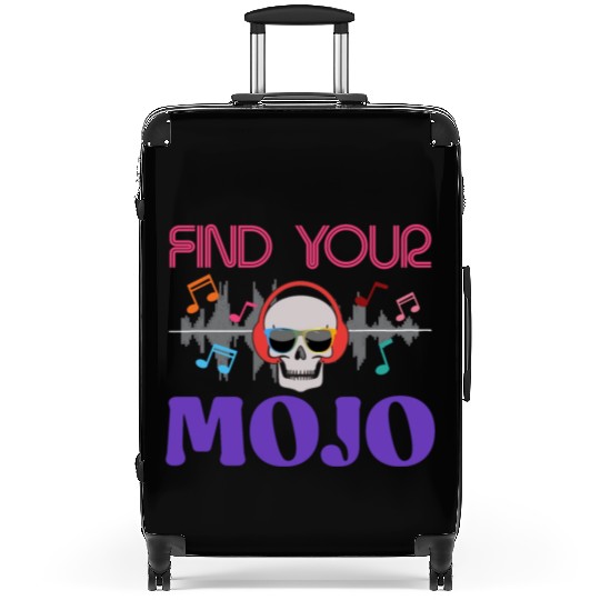 Find Your Mojo Colorful Violet Pink Retro Font Suitcases