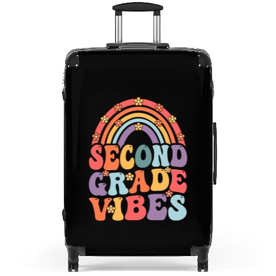 Second Grade Vibes Boho Rainbow Back To School Suitcases