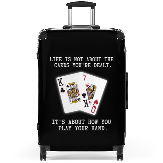 Inspirational Saying Poker Playing Cards Quote Suitcases