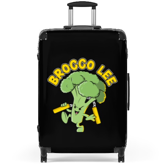 Brocco Lee Vegetable Vegetarian Vegan Broccoli Suitcases