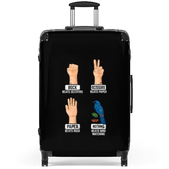 Rock Paper Scissors Nothing Beats Bird Watching Bi Suitcases