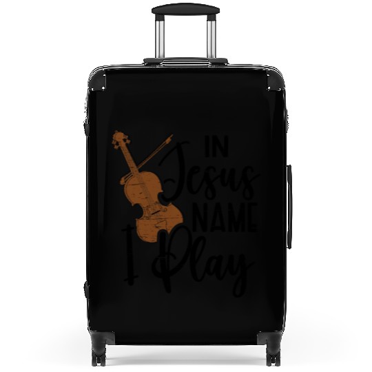 Jesus Name Violin Musician Music Violinist Suitcases