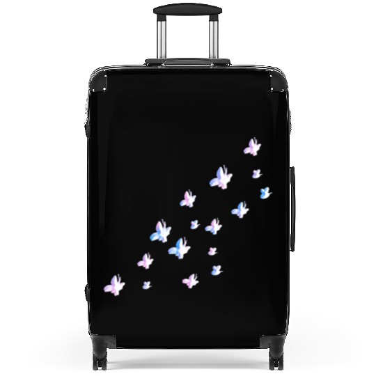 glitter butterflies bees nature pink Suitcases