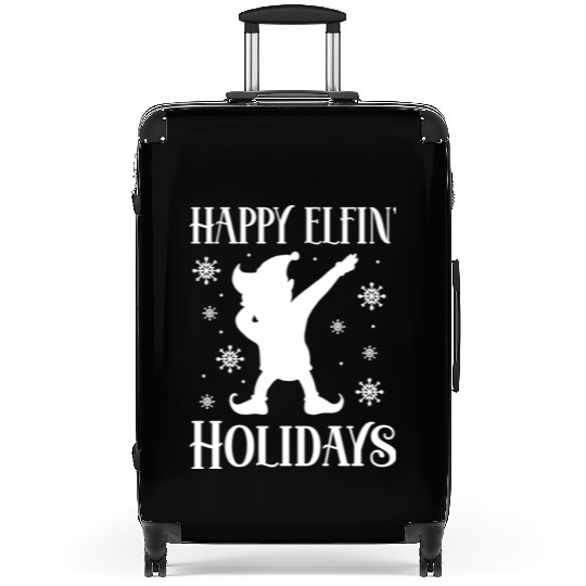 Christmas Happy Elfin Holidays Funny Elf Xmas Gift Suitcases