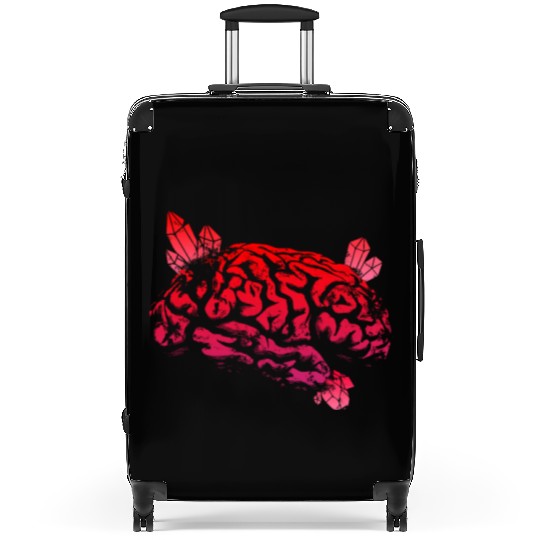 Brain with Crystal - Red Suitcases